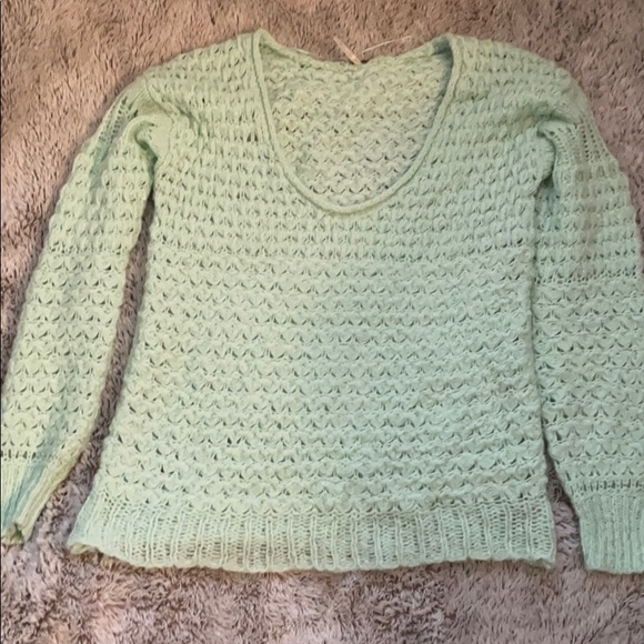 Free People mint Crashing Waves sweater - Picture 4 of 6